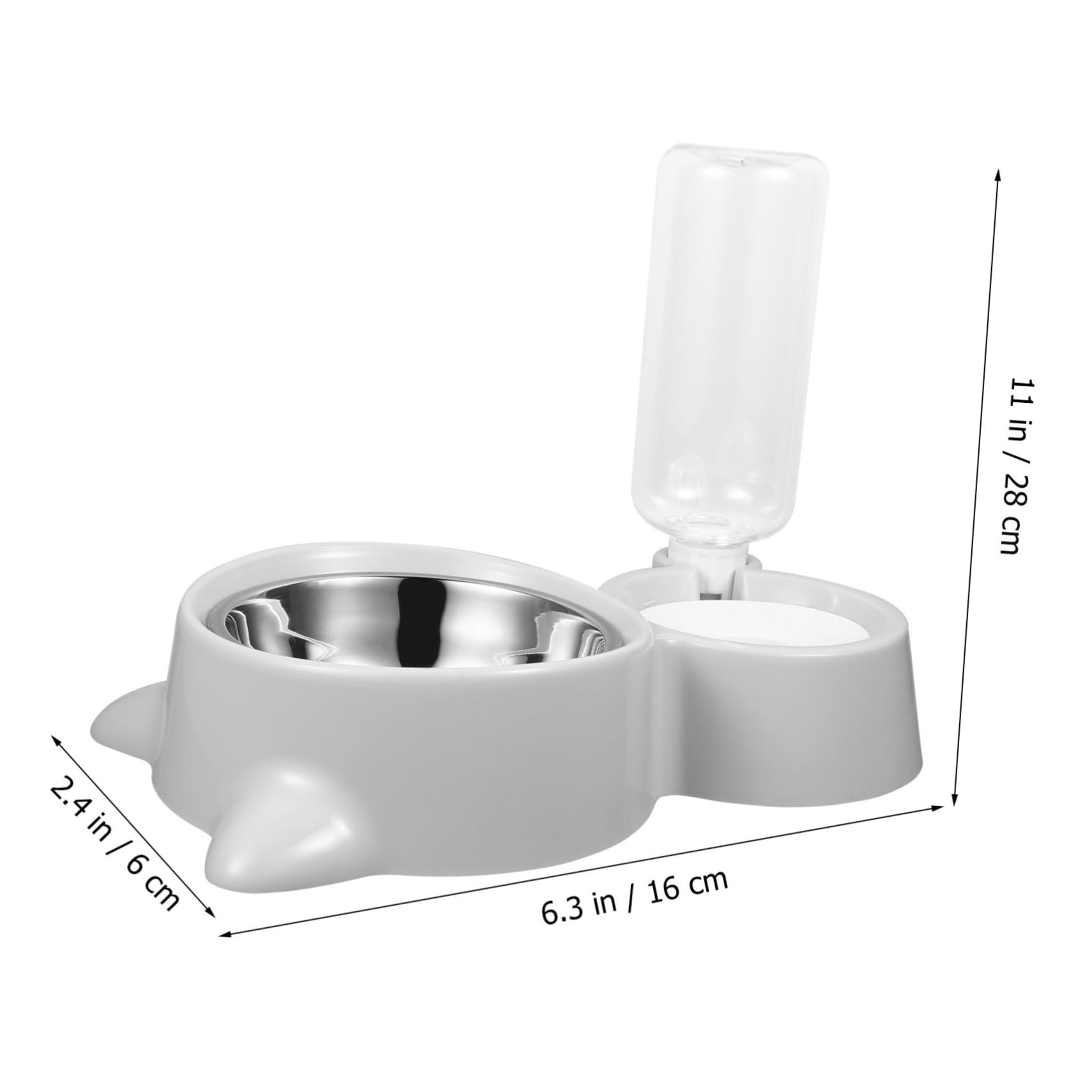 GRIRIW Stainless Dog Bowls Automatic Water Dispenser for Dog Pet Drinking Feeder