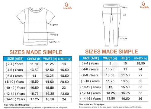 Image of Girl's Activewear Workout Set 2 Piece Athletic Sets Dry Fit Printed Tees And Leggings Yoga Running Dance 4-14Y