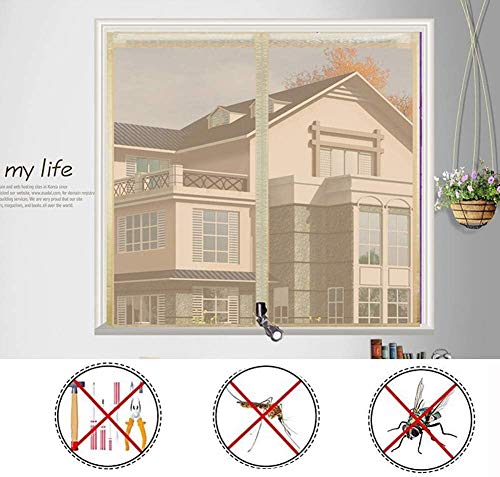 Mr.T Puerta mosquitera Lucha contra el fallo del Mosquito Cortina, la Cortina del Acoplamiento de la Cremallera de Verano Dormitorio Ventana de la Cocina canchales Cortina de Arena Invisible