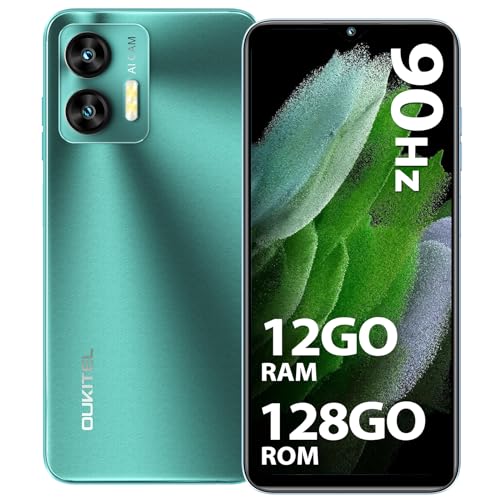 OUKITEL C36 Téléphone Portable Débloqué, 12GB+128GB/1TB Extensible