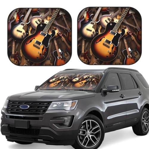 Pare-soleil voiture guitare pliable contre la chaleur du tableau de bord de berline et camion