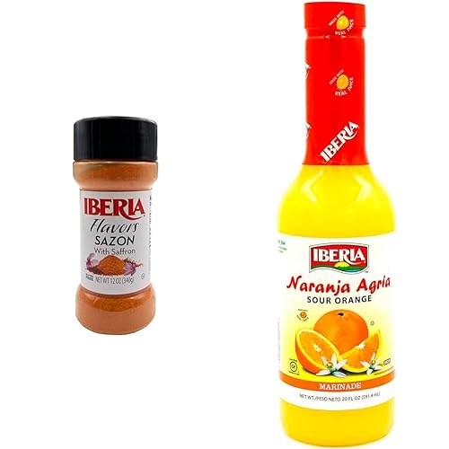 Iberia Sazon con azafrán, 12 oz+ Iberia Naranja Agria, 20 onzas
