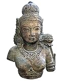 Seestern Sportswear Dewi Tara Garten Statue 50 cm Hindu Asia Deko Figur Steinguss für innen & außen braun antik /1886