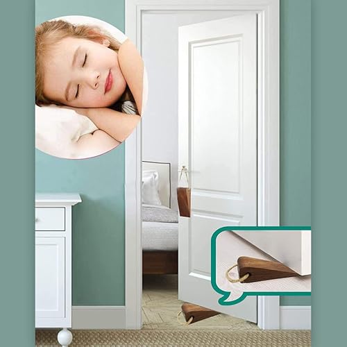 Miniatura 3 de DOITOOL 2 tapones de cuña para puerta, color negro, para la oficina en casa y la seguridad del bebé