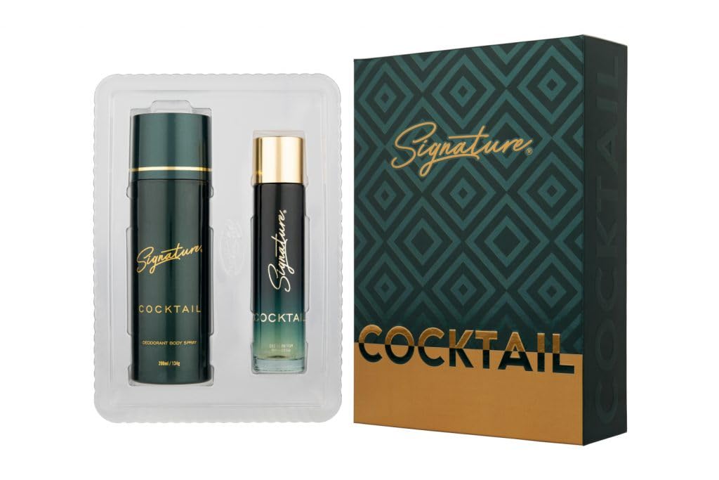 Signature Deodorant Body Spray & Perfume - Cocktail | Long Lasting Fragrance | Festival Gift Pack for All Season | Skin Friendly Deo Perfum| For Men, Women (Unisex) | (200ml + 60ml)-image-0