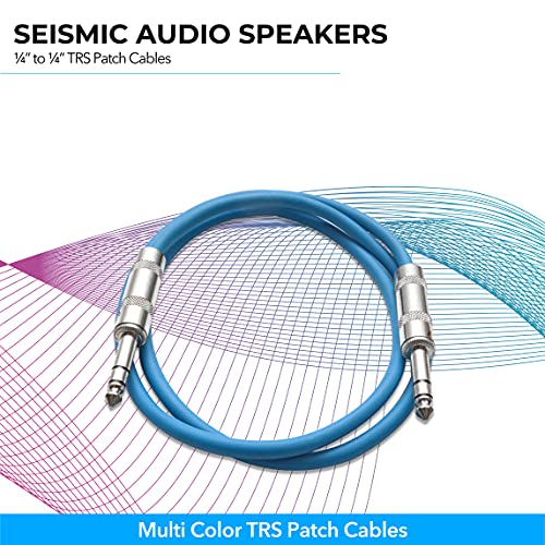Cables TRS patch ¼” x ¼” 2 pies pack 6 multicolor miniatura 3