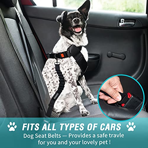 image for COOYOO Dog Seat Belt,3 Piece Set Retractable Dog Car Harness Adjustabl