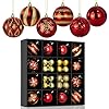 Laraine christmas balls ornaments 44 pcs decorations for christmas tree shatterproof hanging ball variety gift set of holiday party wedding decoration  urban country home decor