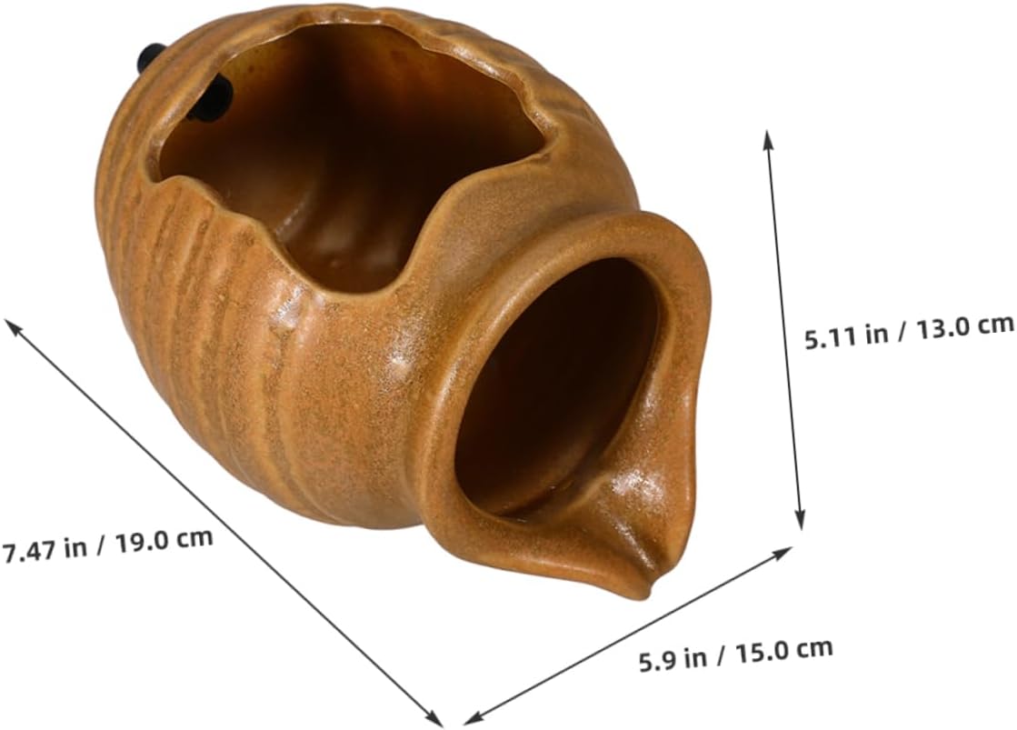 Zerodeko Ceramic Jar Waterfall Fountain Decorative Garden Decor Outdoor Water Feature Indoor Fountain Unique Design