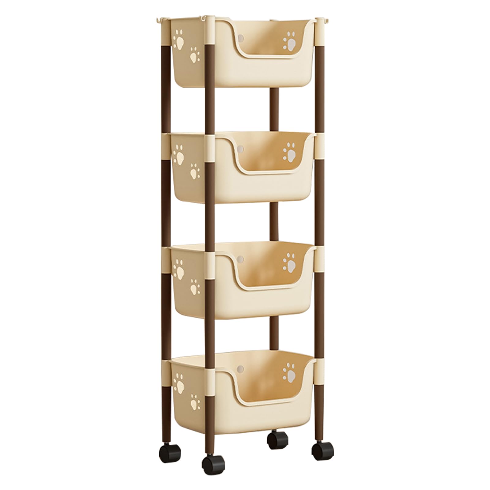 Sturdy Storage Solution with Rolling Easy to Assemble Storage Shelves with Rolling Organizers Drawers