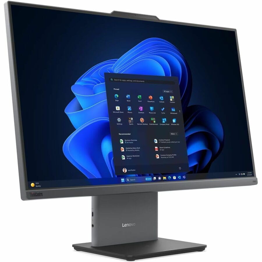 Lenovo ThinkCentre neo 50a 24 Gen 6 LNL 13QH0033US All-in-One Computer Intel Core Ultra 7 Series 2 256V 16 GB 512 GB PCI Express 4.0 SSD 23.8" Full HD Desktop Luna Gray Intel Chip 1920 x 1080 Windows 11 Pro 64-bit Intel Arc Graphics 14