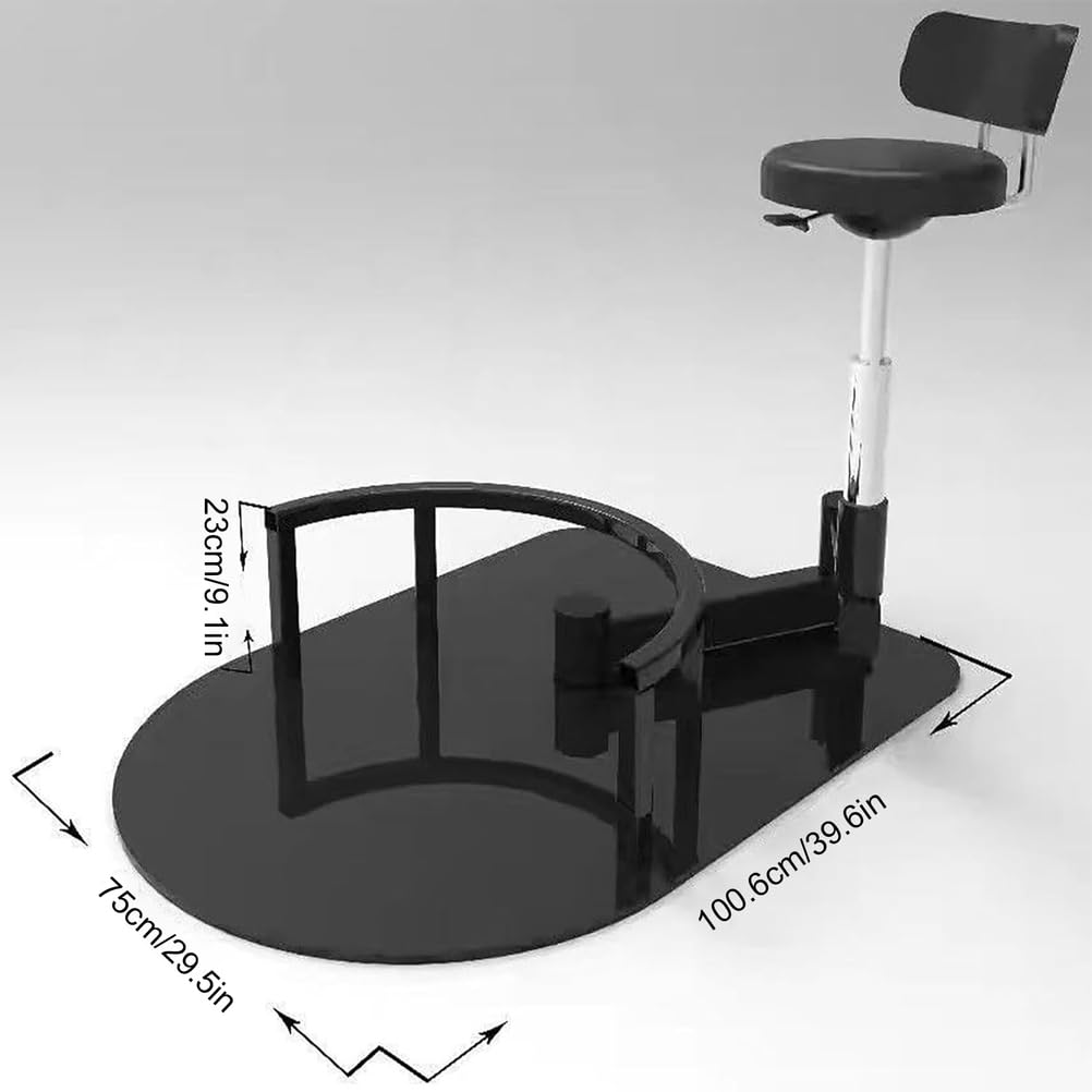 360° Drehbarer Friseurstuhl, Höhenverstellbarer Hydraulik-Friseurstuhl Im Modernen Design mit Stahlfuß für Beauty-Salons und Barbershops