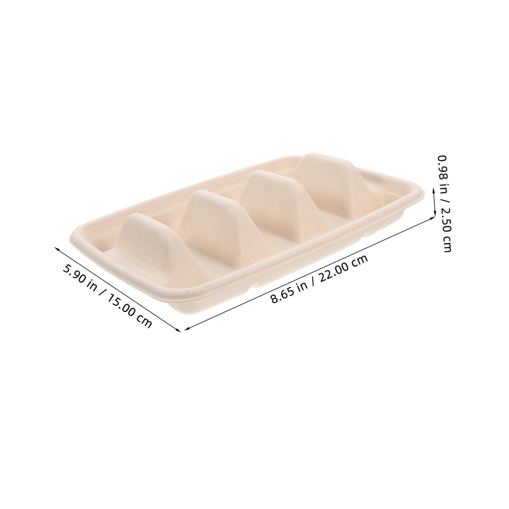 CIYODO 50pcs Pulp Taco Holder Set Taco Serving Plates Dividers Easy Party Decorations