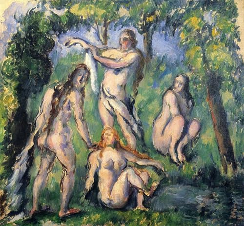 Lienzo Bagnanti de Paul Cézanne de 60x90cm el regalo cultural perfecto