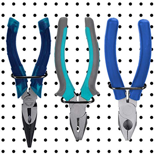 Hotop HOTOP-PEGBOARD PLIER HOLDERS-0493 30 Pieces Pegboard Plier Holders, Black Double Loop Stainless Steel Pegboard Hooks Accessories Shelving Display Hooks thumb #3