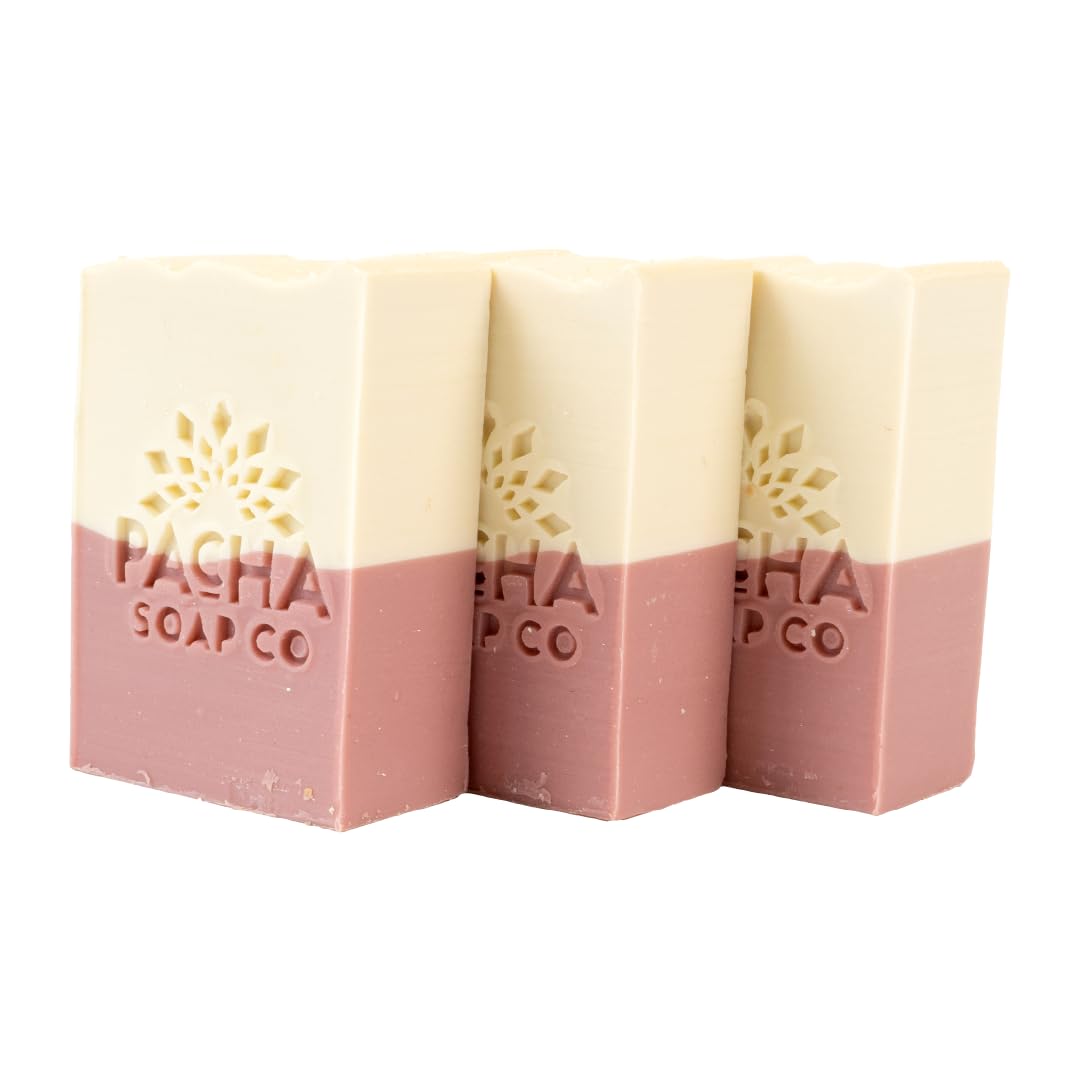 Pacha Soap Co. Jasmine Gardenia Bar Soap - Ylang Ylang, Orange, and Sweetgum Scented, Handcrafted Face, Body & Hand Cleanser, Nourishing Essential