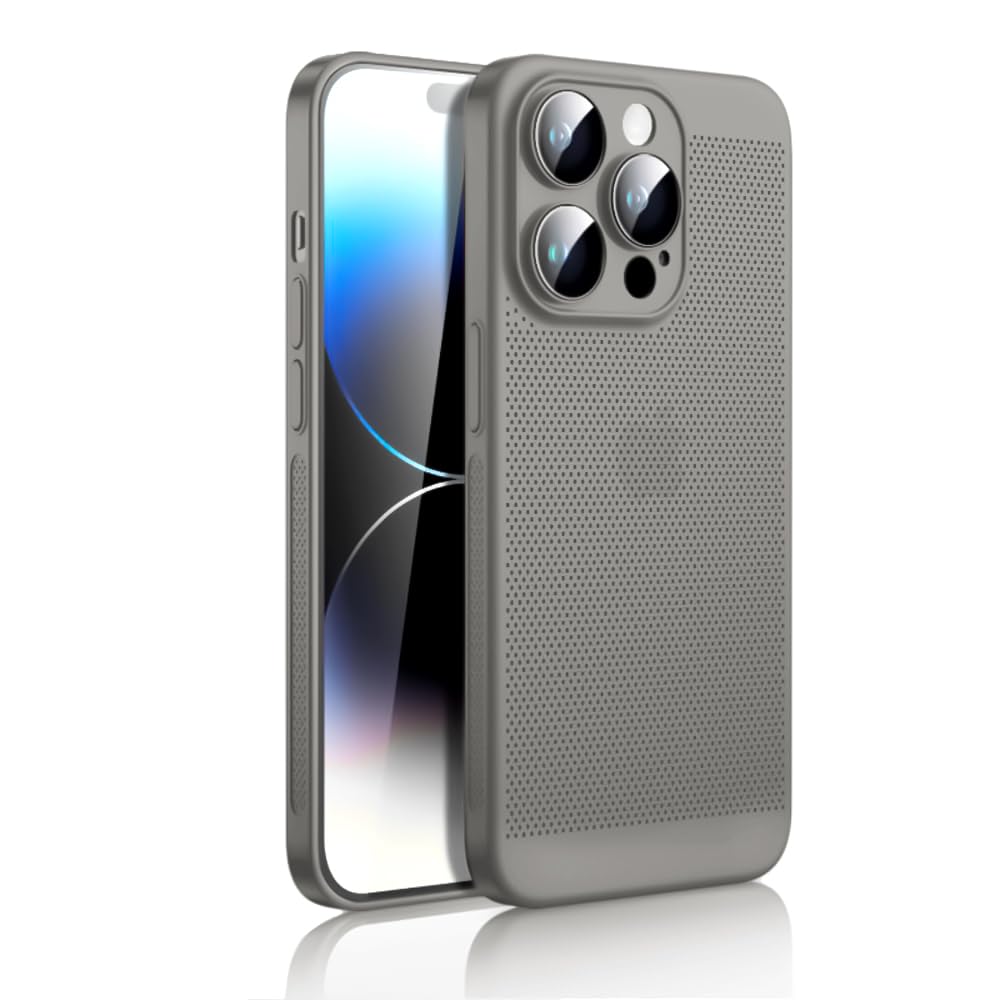 Dl3 Mobilak Case For iPhone 11 Pro Max 6.5-Inch Heat Dissipation Case with Built-in Camera Lens Protector Slim Fit Breathable Cooling Anti-Fingerprint Hard PC Back Shockproof Cover