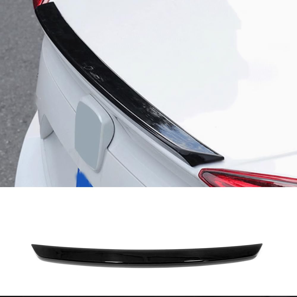 JIEOSDIN Car Accessories Rear Trunk Lip Wing Spoiler Cover Trim Compatible with Honda 10th Gen Civic 2016-2021 (Glossy Black) 1PCS ABS