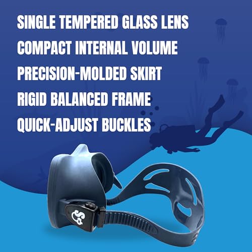 Image of Mako Single-Lens Scuba Diving Mask, Low Volume