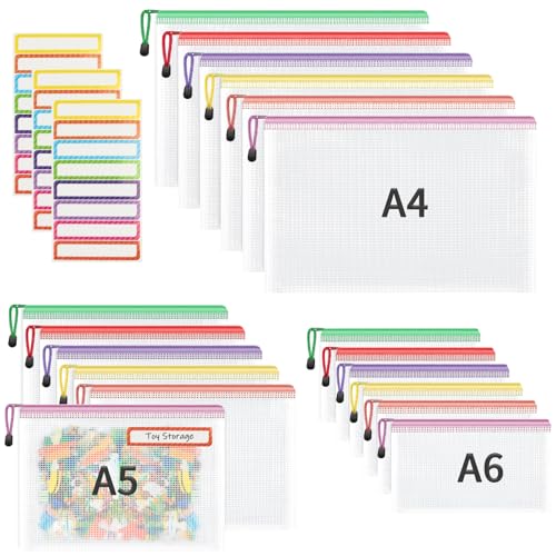 18 Stück Dokumententasche mit Reißverschluss,3 Größen...