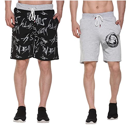 Image of Men's Cotton Sports Shorts with Zipper Pocket (Pack of 2)