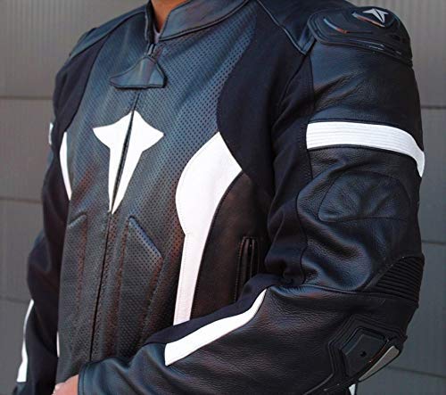 NEW BLACK MOTORCYCLE MATA BULWARK LEATHER JACKET CE APPROVED PROTECTION X-LARGE — view 3