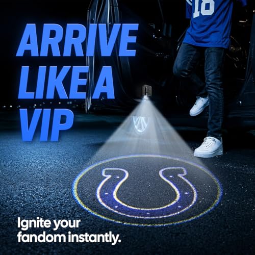 Image of LED Car Door Light - Officially Licensed NFL Wireless Projector - Show Your Team Pride - Battery Powered, Easy Install