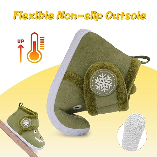 LeIsfIt Toddler Slippers Boys Girls House Slippers Kids Winter Boots Warm Lightweight House Shoes Non-slip Indoor Slipper Shoes3