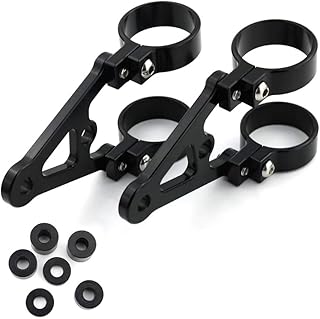 43mm CNC Mount Headlight Brackets Head Lamp Holder for Front Fork Tubes, for 7" or 5.75" Round Headlight (43mm)
