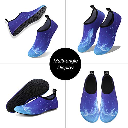 Image of WateLves Water Shoes for Womens Mens Barefoot Quick-Dry Aqua Socks for Beach Swim Surf Yoga Exercise New Translucent Color Soles