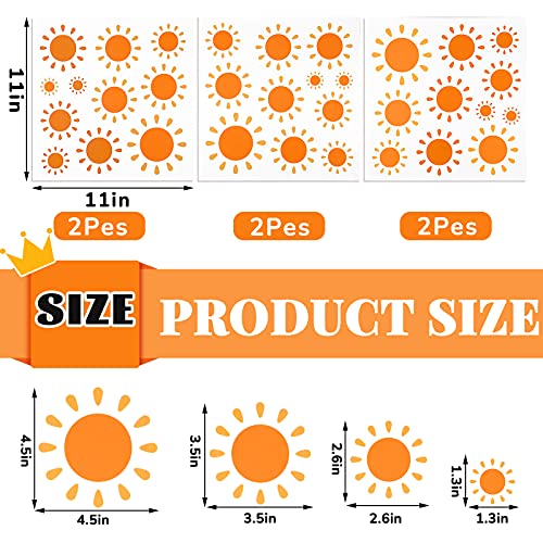 66 Pieces Sun Wall Decals Sunshine Boho Wall Art Decal Nursery Bedroom Decorations Wall Decor Stickers Peel And Stick Removable Modern Wallpaper For Kids Boy Girl Rooms Nursery Bedroom Decorations #TOP1