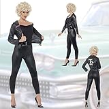 NET TOYS Grease Kostüm Sandy 50er Jahre Outfit M 40/42 sexy Rockabella Damenkostüm Rockabilly Karnevalskostüm Rock'n'Roll Frauenkostüm Musical Mottoparty