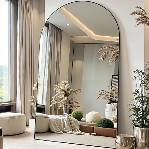 KOMCOTE 91x46 Oversized Black Floor Mirror