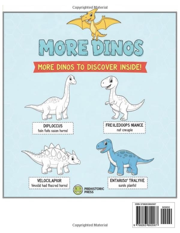 Dinosaur Coloring Book for Kids Ages 2-6: Fun and Easy Large Print Dinosaur Pages for Toddlers and Preschoolers: 30 Simple and Cute Dinosaur Coloring ... for Toddlers, Preschool, and Kindergarten image 3