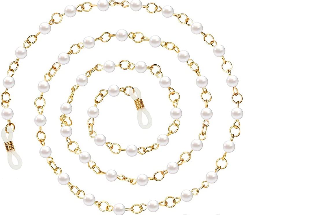 Bhavya Optic Mask Chain,Spectacle Chain,Sunglass Chain,Golden Small Moti Chain,Necklace - (Pack of 1)