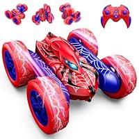 Excitobo Remote Control Car,RC Cars for 4 5 6 7 8 9 10 11 12 Year Old Boy Double Sided 360°Flip 4WD Rechargeable Drift RC Race Car Boys Toys Birthday Gifts Christmas Basket Stuffers for Kids Age 4-12