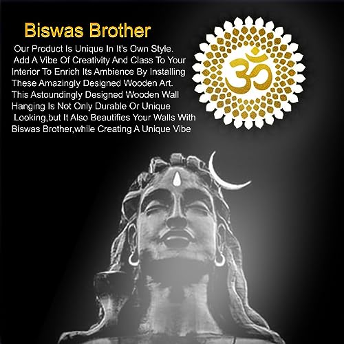 Image of BISWAS Brother OM Mandala Wall Back LED Light Wall Decor A Well-Designed Home Should A Story:18X18Size Color: Brown & Golden Yellow,White & Golden Yellow (White, 18x18 inch)