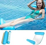 🌊 【SOMMERZEIT GENIESSEN】 Leichtes Aufblasen oder Entleeren des Kissens mit Verriegelungs-Aufblassystem für einfache Mobilität. Die maximale Belastung beträgt 70 kg, bietet perfekten Halt im Wasser, Sie werden die super angenehme Zeit darauf genießen! Empfohlen für Erwachsene, Kinder unter der Aufsicht von Erwachsenen.