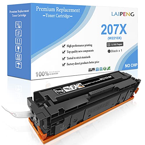 Kompatible Tonerkartusche 207X W2210X (207A W2210A) Schwarz Hohe Kapazität 3150 Seiten für HP Laserjet Pro M255dw M255nw MFP M282nw M283fdw M283fdn Drucker Cover