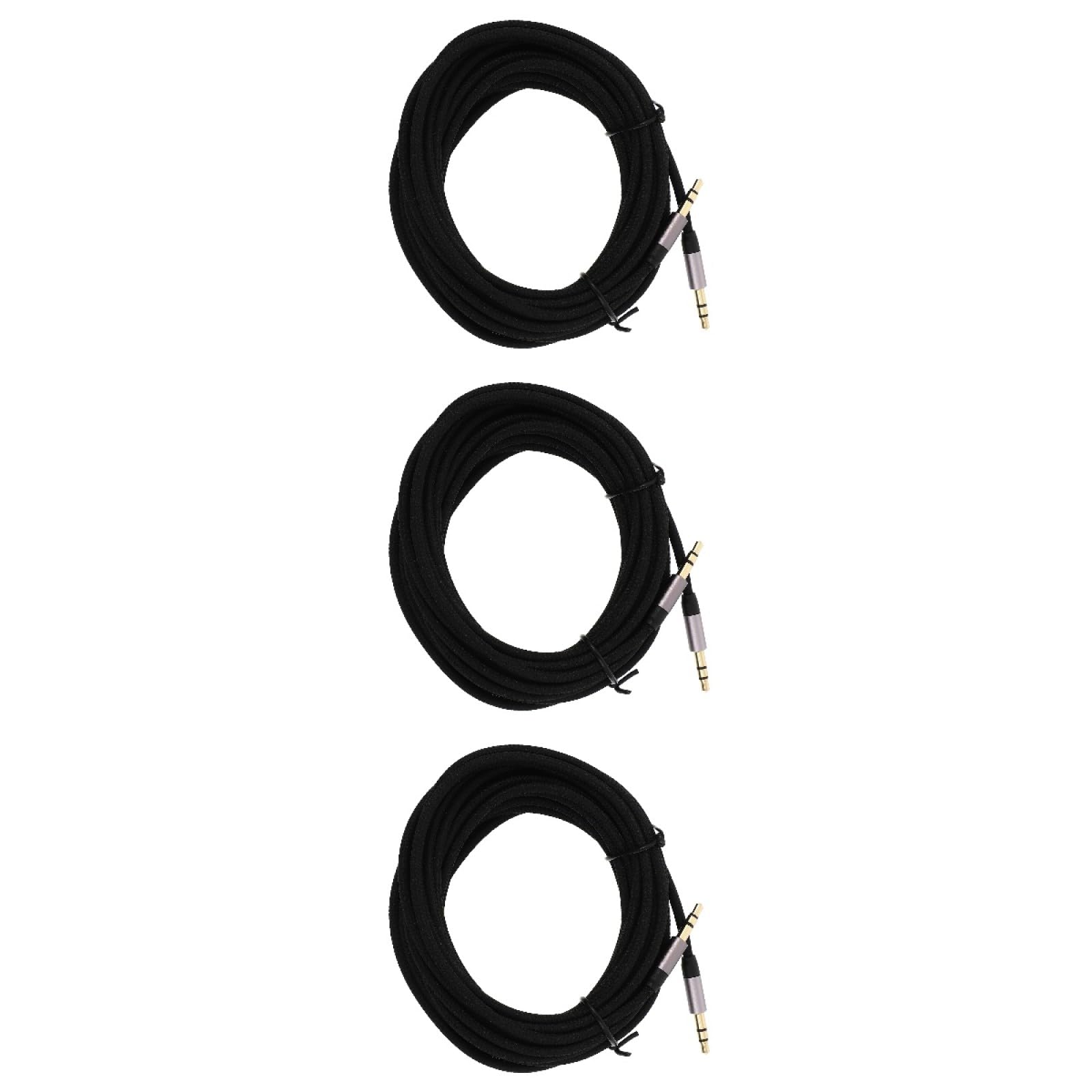 Cable de audio auxiliar Uonlytech de nylon trenzado resistente con conectores macho de precisión 8