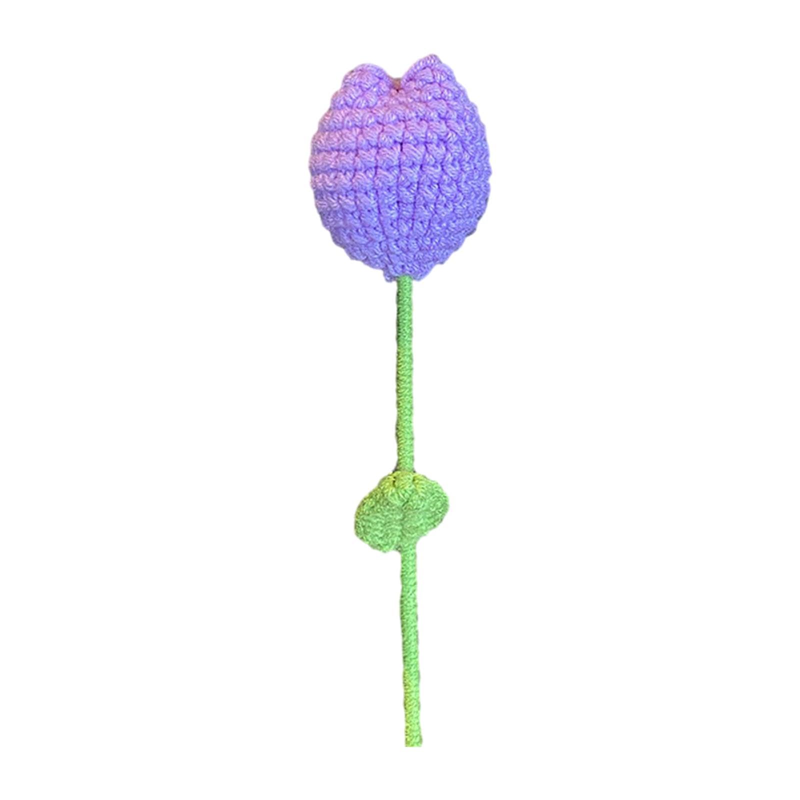 Amazon｜Yajuyi 完成したかぎ針編みの花かぎ針編みチューリップ永遠の 