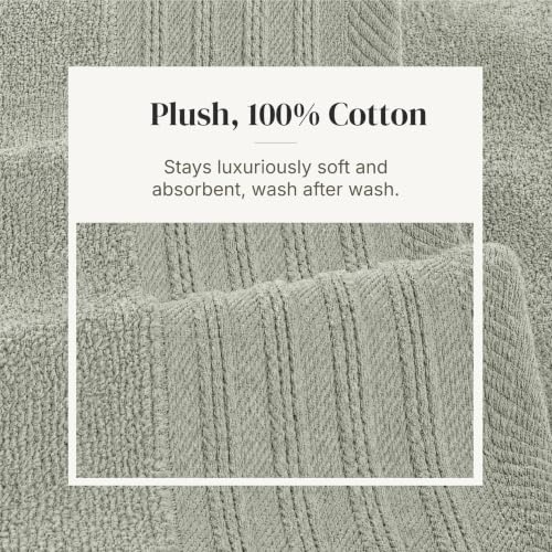 Amrapur Overseas 6-Piece Yarn Dyed Diamond Gate Jacquard Towel Set, Seafoam – Ansicht 5