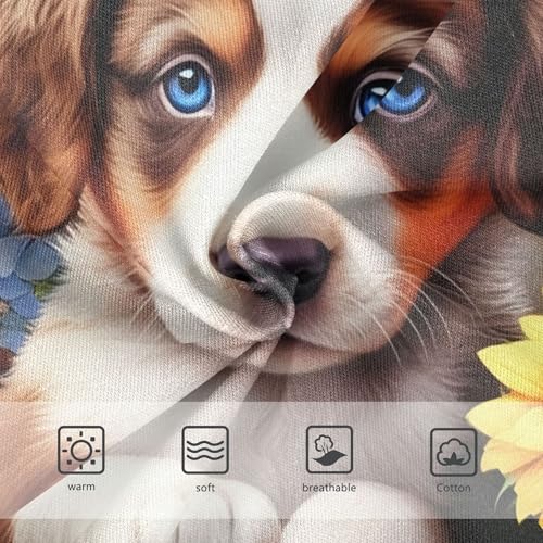 Cute Puppy Blue Basket Flowers Panties Little Girl Girls Underwear Toddlers Cotton Artistic Undies Kids Briefs 2t3