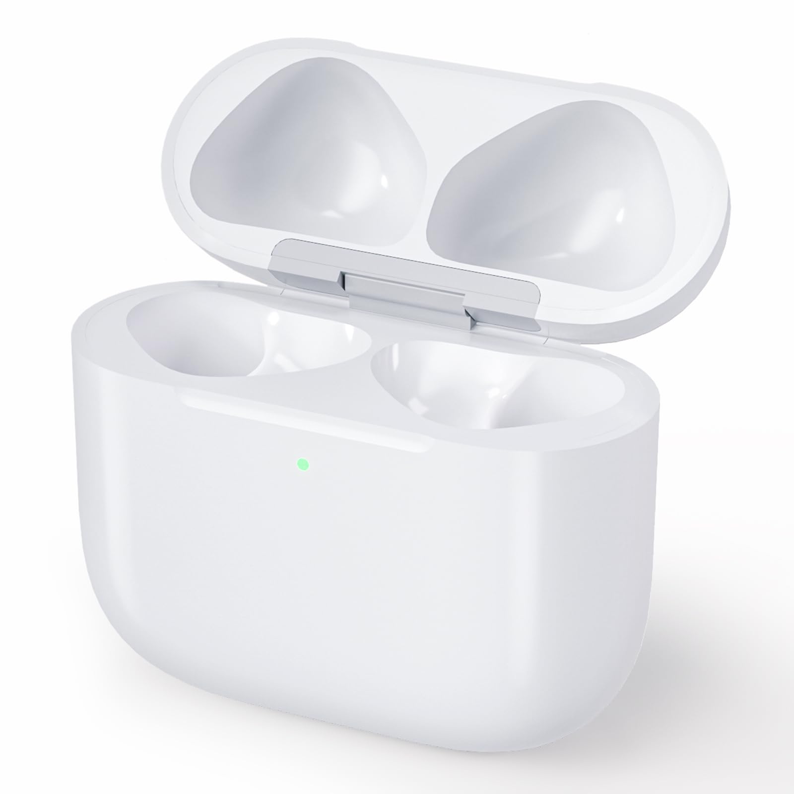 Custodia di ricarica wireless di ricambio compatibile con AirPods 4, custodia di ricarica di ricarica con pulsante di sincronizzazione Bluetooth, bianco (da USB-C)