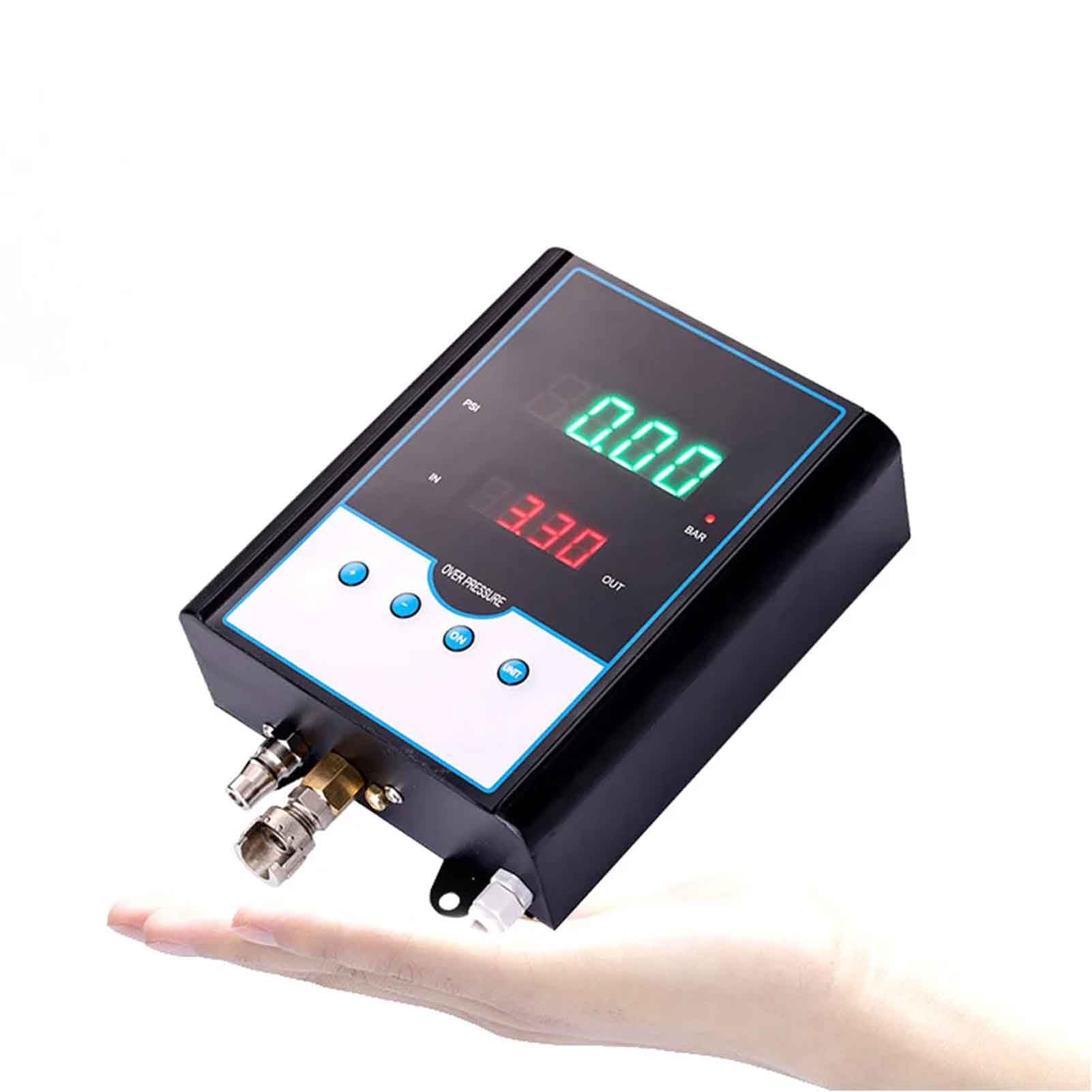 Toplionace Inflador de Presión Preestablecido de Neumáticos Completamente Automático AC220V Medidor de Presión de Neumáticos de Alta Precisión Pantalla Digital (Montaje en Pared)