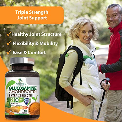Glucosamine-Chondroitin-with-Turmeric-MSM-Triple-Strength-Joint-Comfort-Support-2100mg-Dietary-Supplement-with-Boswellia-Bromelain-120-Capsules