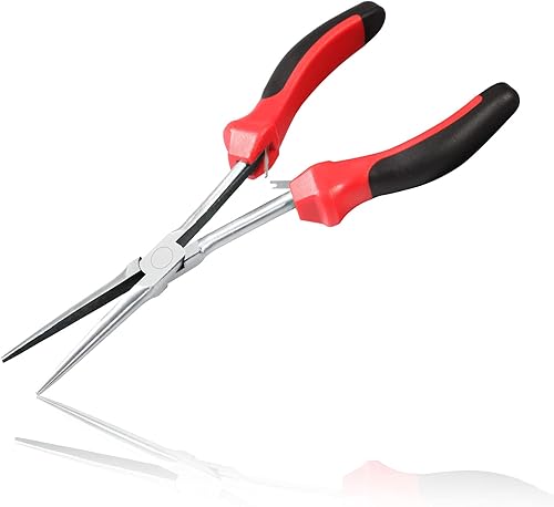 LEONTOOL Alicates de punta de aguja de 7.5 pulgadas, mini alicates de punta de aguja extralarga, alicates de alambre de precisión, herramienta de