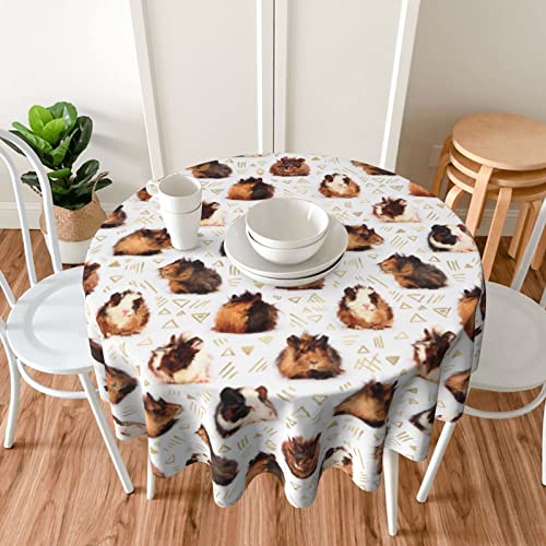 Nappe ronde en polyester lavable antitache pour table de repas 152 cm - 8