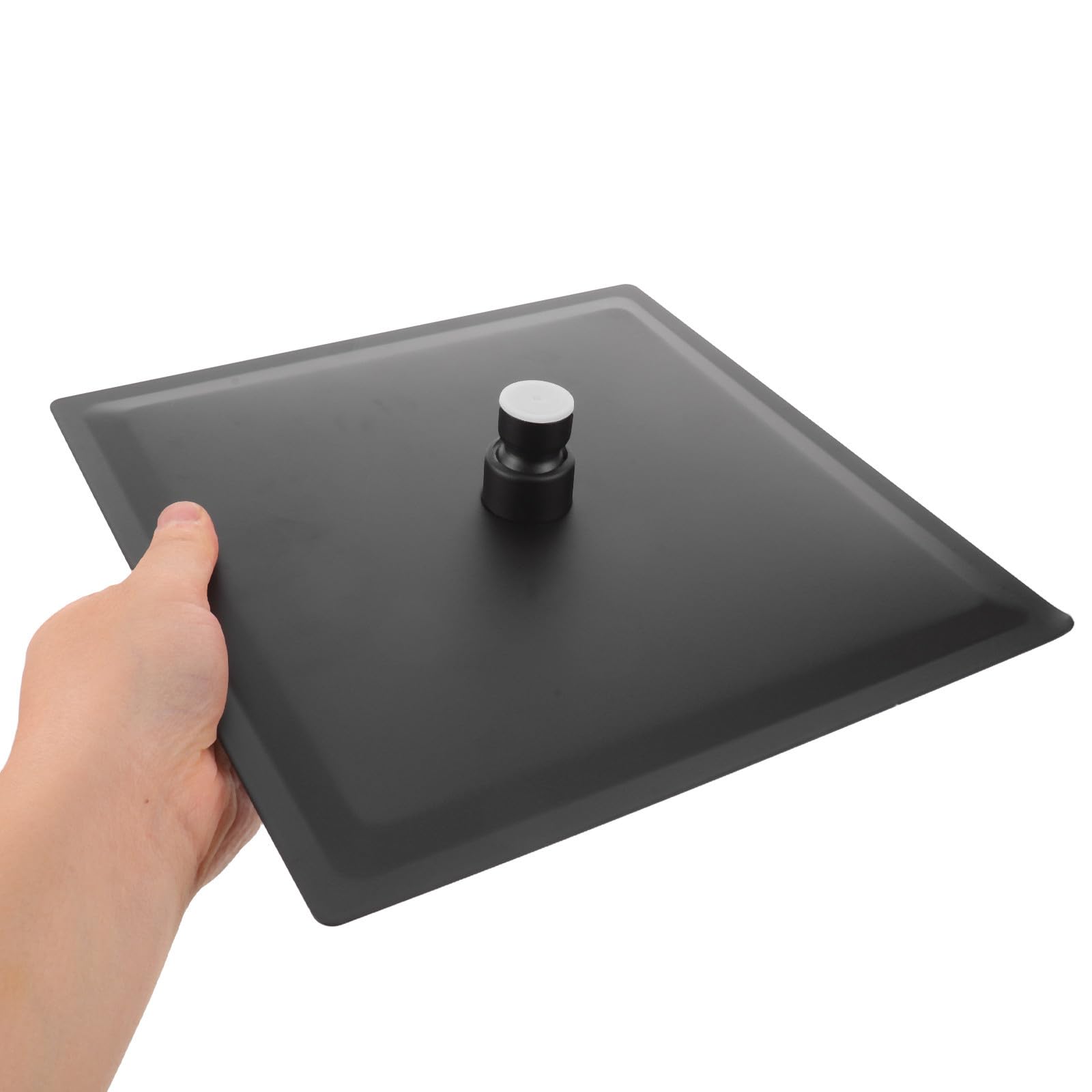 GALPADA Cabezal para Ducha de Acero Inoxidable Cuadrado Alta Presión y Amplia Cobertura en Diseño Moderno Negro Baño Casa y Hotel