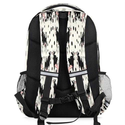 Cows Dots Backpack with Chest Strap Reflective Lightweight Travel Hiking Backpack for Men Women Waterproof Daypack Back Pack for Commute Camping4